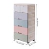 YIYIBYUS Modern 6-Drawer Plastic Storage Cabinet Tall Dresser Organizer - 3 of 4
