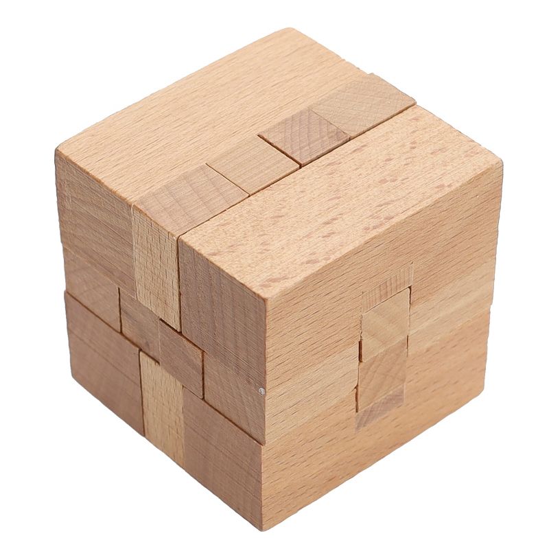 WE Games Solid Wood 3D Cube Puzzle, 5 of 9