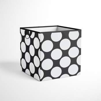 Bacati - Dots/Pin Stripes Black/White Storage Box Small