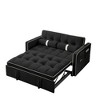 Akoasm 55.5 in. W Modern 2 Seater Loveseats Sofa with Adjsutable Backrest and Lumbar Pillows For Living Room and Apartment-Black - 4 of 4