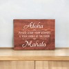 Slickblue Leave Shoes at Door Sign, Aloha Greeting, 9x12 Rustic Pine Wall Plaque, Multiple Color Options - 3 of 3