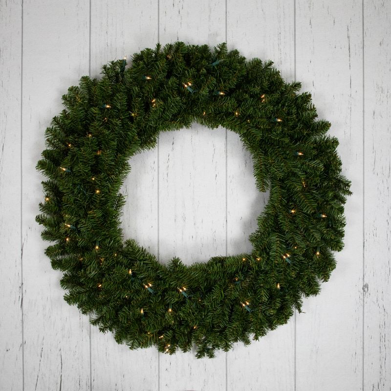 Northlight 36" Prelit Canadian Pine Artificial Christmas Wreath - Clear Lights, 6 of 9