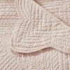 AENKYO Oversized Quilted Throw, White Decorative Blanket with Scalloped Edges, 60x72" Large Cozy Accent for Couch & Bed - 3 of 4