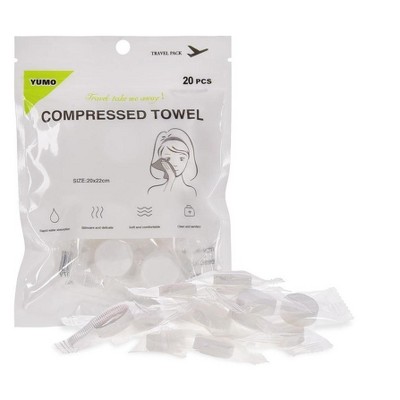 MPM 20 PCS Disposable Face Compressed Towel, Napkin Tissue, Camping Wipes, Mini Tablets, Outdoor Cotton Coin Hand Wipes,