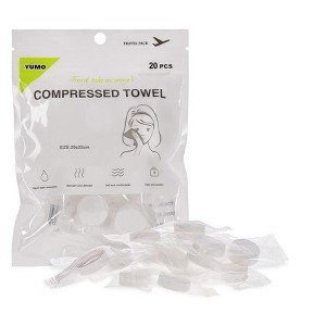 MPM 20 PCS Disposable Face Compressed Towel, Napkin Tissue, Camping Wipes, Mini Tablets, Outdoor Cotton Coin Hand Wipes, - 1 of 4