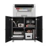 NicBex Modern File Cabinet with 2 Doors, Lateral Metal Filing Cabinets with Wheels,Office Cabinet for Home, Office,White/Black - 4 of 4