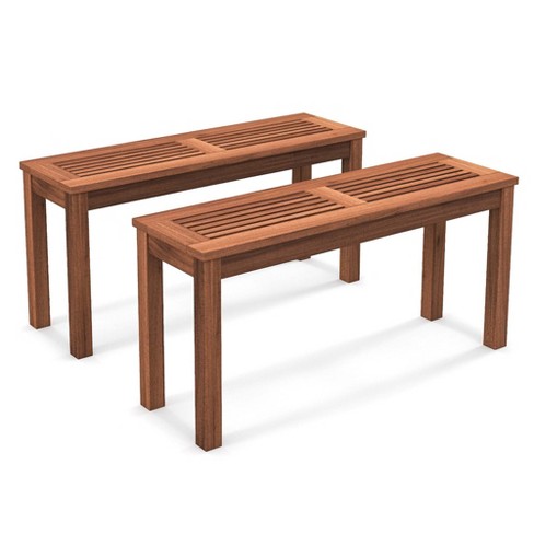 Solid wood garden discount bench