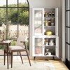 Tangkula Kitchen Pantry Cabinet 70.5" Tall Cupboard w/ 4 Translucent Doors Freestanding Sideboard - 3 of 4