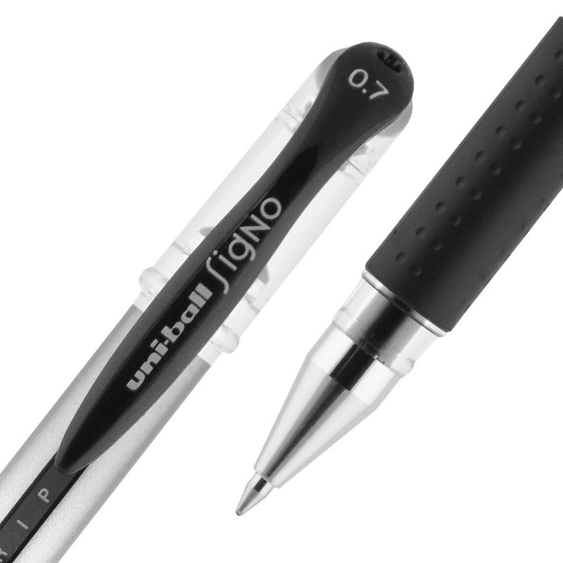 uni-ball Gel Grip Gel Pens Medium Point Black Ink Dozen (65450), 4 of 10