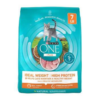Purina ONE Ideal Healthy Weight High Protein Natural Turkey Flavor Dry Cat Food - 7lbs