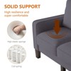 VASIP Modern Living Room Furniture Sofa in Dark Grey Fabric - 4 of 4