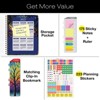 HARDCOVER 2026 Planner, 8.5"x11": 14 Months (Nov 2025-Dec 2026), Daily/Weekly/Monthly,  Bookmark, Pocket Folder w Sticky Notes (Black Tree Seasons) - 2 of 4