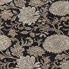 Black Taupe And Beige Floral Washable Indoor Outdoor Area Rug - 4 of 4