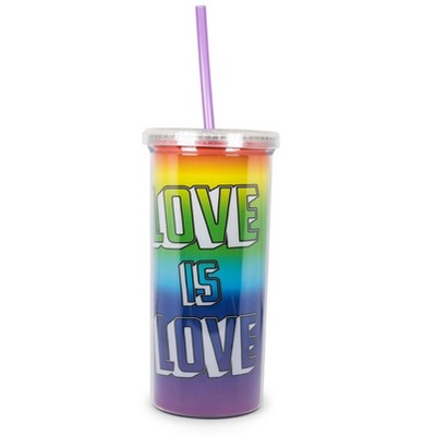 Las Vegas Tumbler with Straw RAINBOW