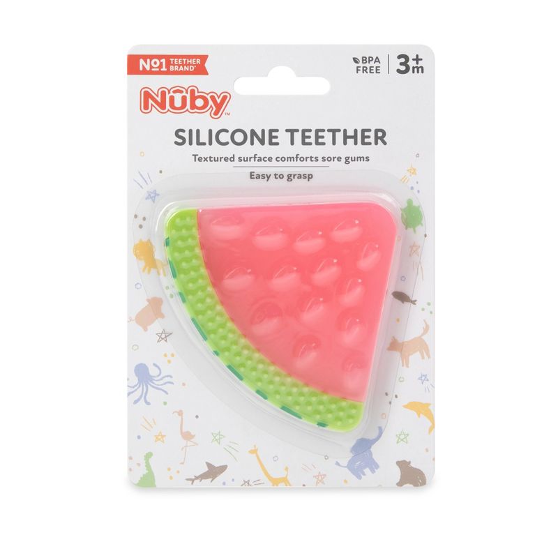 Nuby Silicone Fruit Teether - Watermelon, 1 of 3