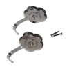 Unique Bargains Curtain Holdbacks Plum Blossoms Hooks Zinc Alloy 3.31"x1.97" 1Pair - 4 of 4