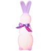 The Lakeside Collection Easter Bunny Lighted Flocked Tabletop Decor In Lavender Pink Or Green - 4 of 4