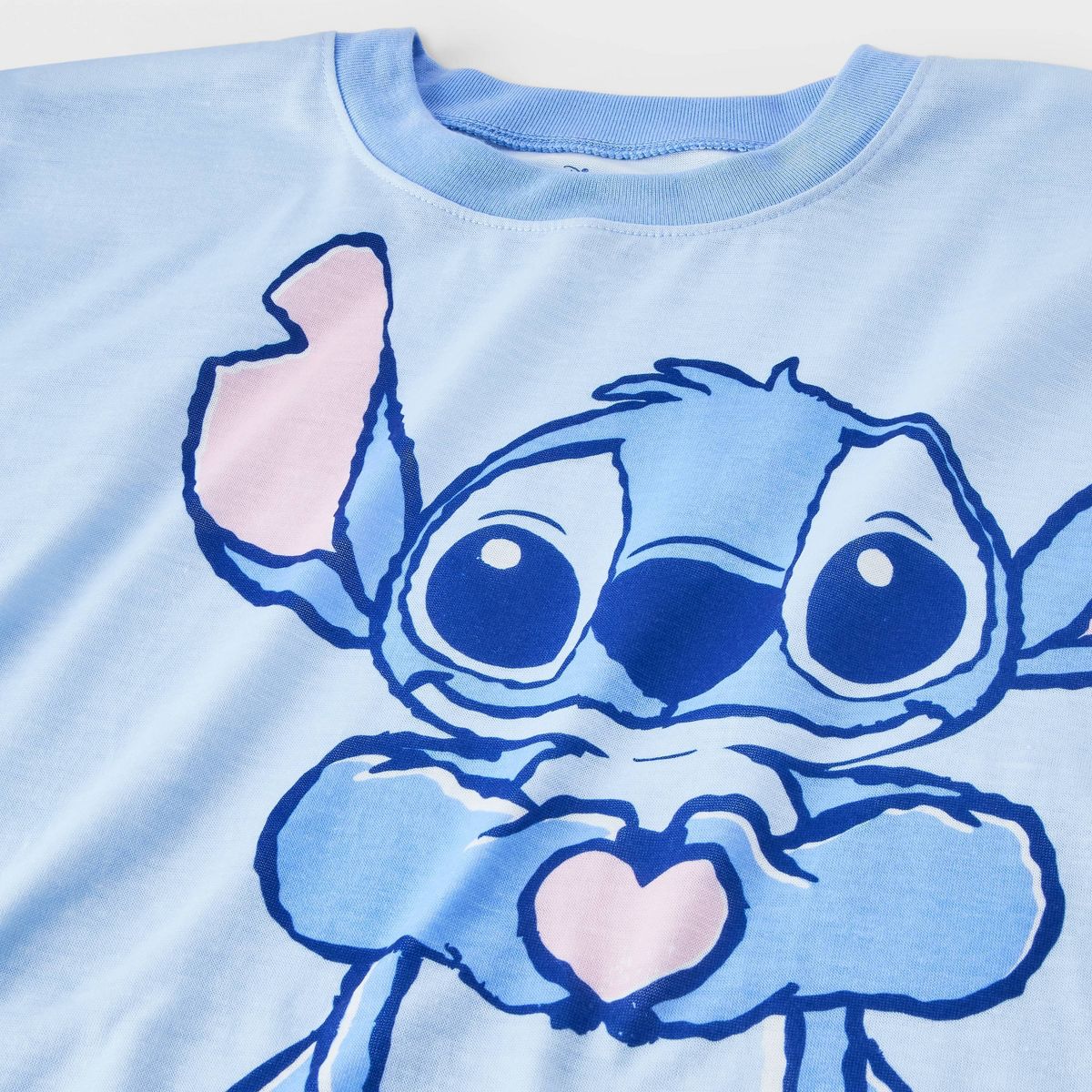 Girls' 2pc Lilo & Stich T-Shirt and Shorts Pajama Set - Blue - thumbnail 3