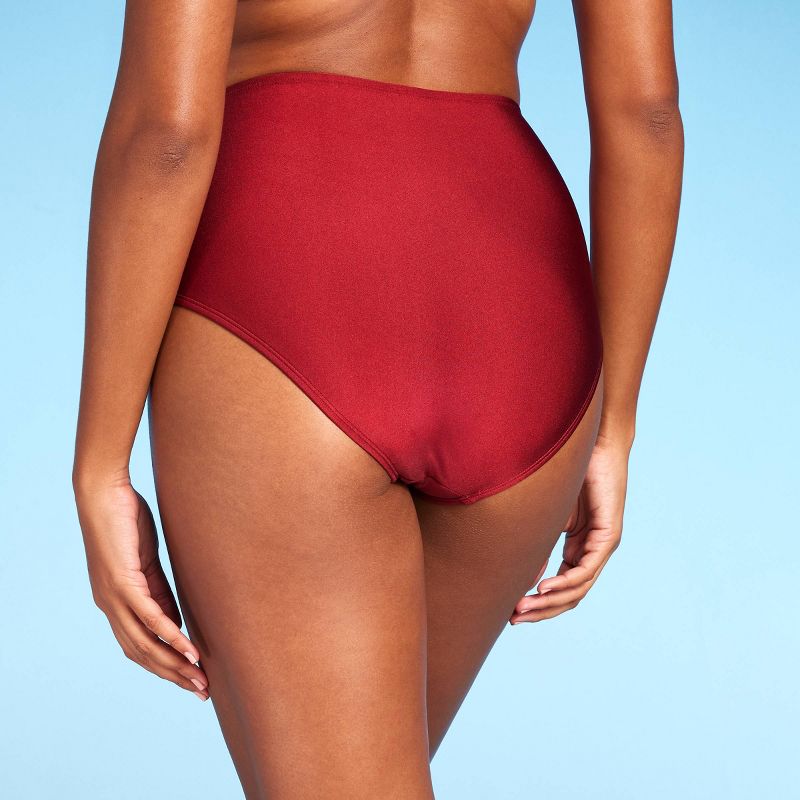 Women's High Waist Shirred Front Bikini Bottom - Shade & Shore™, 3 of 7