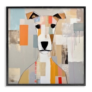 Stupell Industries Dog Face Abstract Collage, 12" x 12" - 1 of 4