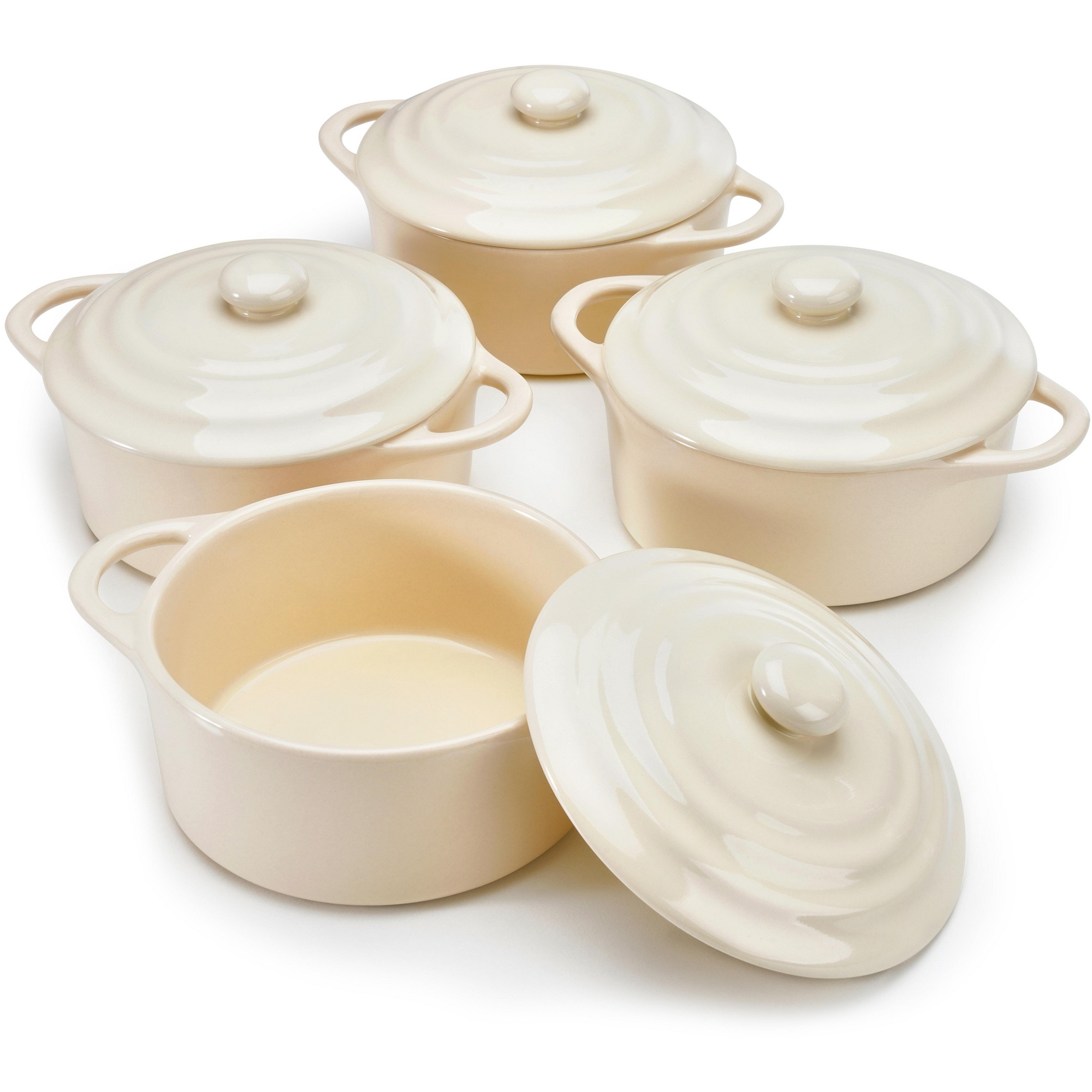 Mini Casserole Dishes, 12 oz, Set of 4, Ivory
