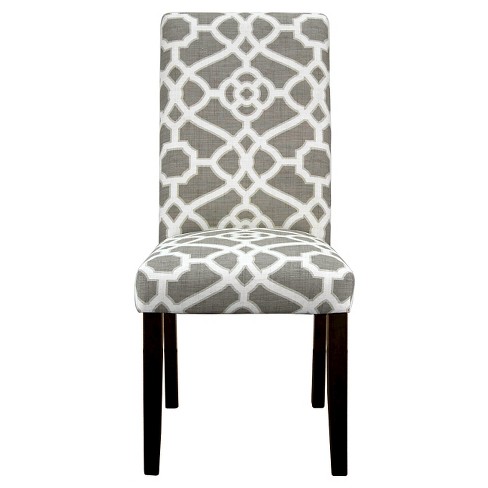 Avington Print Accent Dining Chair Pavilion Fretwork Gray 1 Pack Threshold