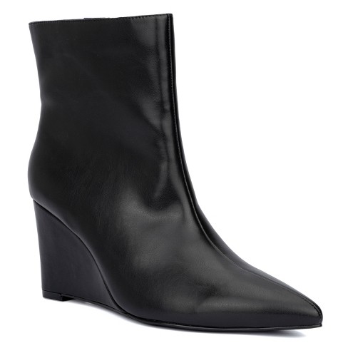 Black wedge booties target on sale