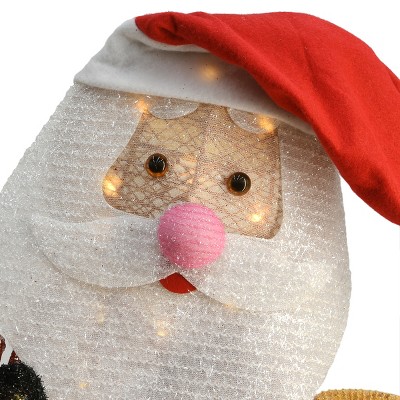 Pre-lit Multicolor Santa Sleigh with Reindeer Outdoor Decor