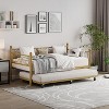 Twin Metal Daybed with Floral Headboard, Modern Sofa Bed Frame with Heavy-Duty Steel Slats, No Box Spring, for Living/Guest Room - 3 of 4