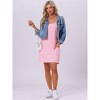 INSPIRE CHIC Women's Sleeveless Racerback Chemise Night Shirts with Pockets - 3 of 4