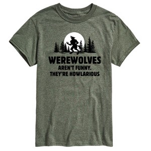 Men's - Instant Message - Werewolves Arent Funny Short Sleeve Graphic T-Shirt - 1 of 4