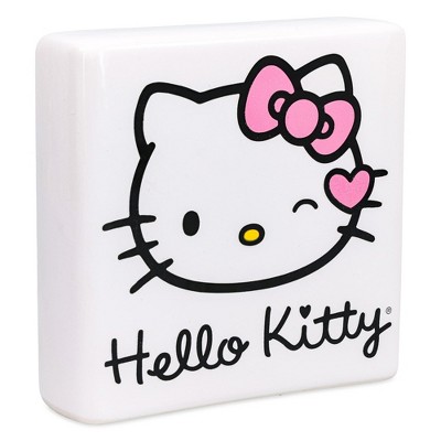 Silver Buffalo Sanrio Hello Kitty Wink Pink Glitter Ceramic Box Sign ...