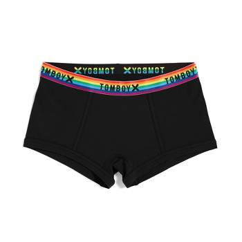 TomboyX Boy Short Underwear, Modal Stretch Comfortable Boxer Briefs, (XS-4X)