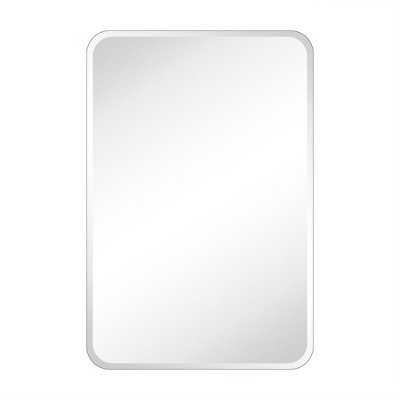 White Frameless Rectangular Medicine Cabinet with Mirror, 20 x 30 inches