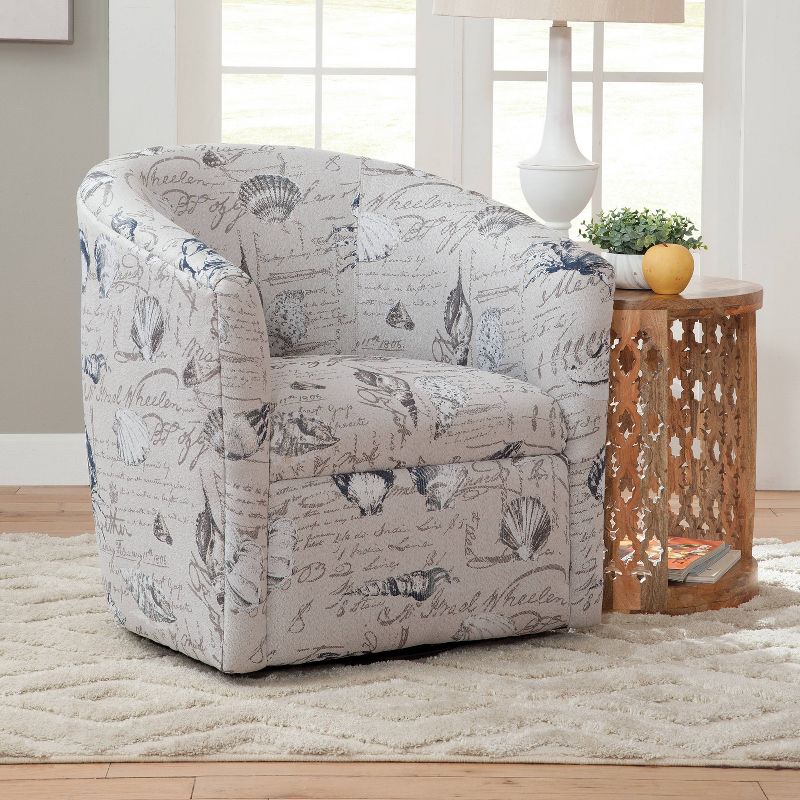Comfort Pointe Beach Harbor Swivel Accent Chair Gray, 3 of 7