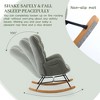 Rocking Chair, Upholstered Rocking Chair With Backrest and Pockets for Living Room, Bedroom, Balcony - 4 of 4