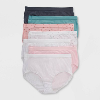 Hanes Women's 10pk Cool comfort Cotton Stretch Briefs Underwear - 6