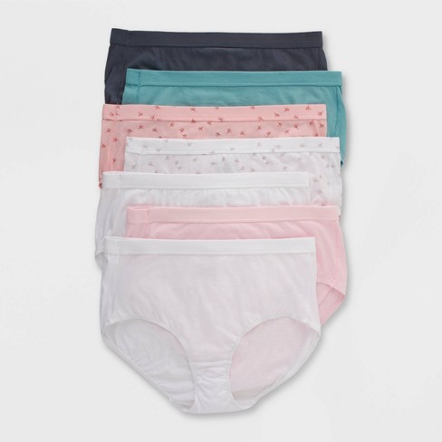 Hanes Women's 6+1 Bonus Pack Pure Comfort Organic Cotton Briefs - Colors  May Vary : Target