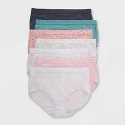 Hanes Women's 6+1 Bonus Pack Pure Comfort Organic Cotton Briefs - Colors May Vary 