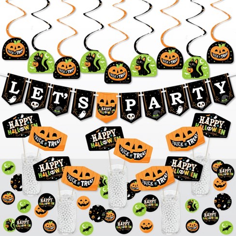 Big Dot of Happiness Jack-O'-Lantern Halloween - Kids Halloween Party Supplies Decoration Kit - Decor Galore Party Pack - 51 PC