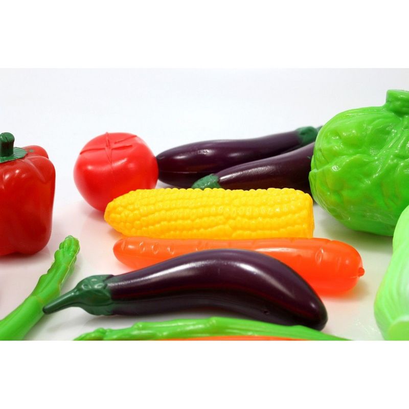 Insten 20 Pieces Vegetables Bag Playset, Pretend Toys & Kitchen Food Accessories for Kids, 2 of 6