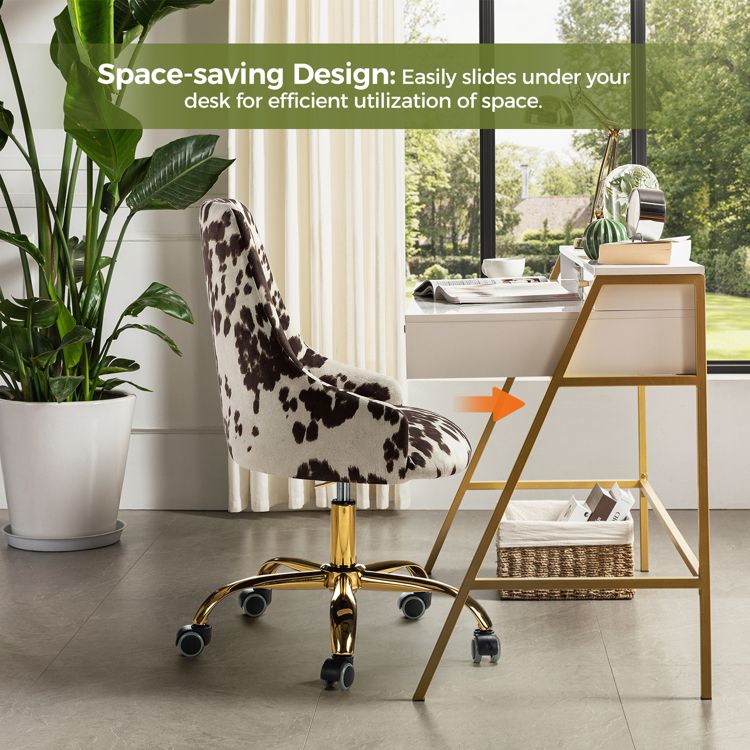 Arce Home Task Chair Modern Ergonomic  Office Chair with Unique Animal Print Design | Karat Home, 4 of 10