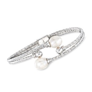 Ross-Simons 7-8mm Cultured Pearl Cuff Bracelet in Sterling Silver - 1 of 3