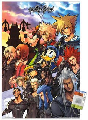 Trends International Disney Kingdom Hearts - Group Unframed Wall Poster  Print Clear Push Pins Bundle 22.375 X 34 : Target