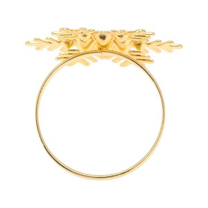 Unique Bargains Napkin Ring Faux Diamond Snowflakes Stainless Steel 1 Pc - 1 of 3