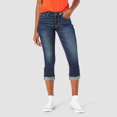 levi's mid rise skinny crop