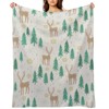 DSANE Xmas Reindeer in Winter Forest Christmas Throw Blanket Soft Fleece Christmas Blanket Cozy Flannel Throw for Couch Bed - 2 of 4