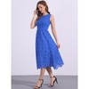 INSPIRE CHIC Women's Summer Sleeveless A Line Midi Cotton Crewneck Casual Tank Dress - 2 of 4