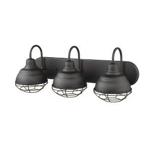 Millennium Lighting Neo-Industrial 3 - Light Vanity in  Matte Black - 1 of 1