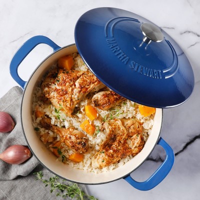 Classic Blue 7-Quart Enameled Cast Iron Dutch Oven